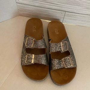 Bling slip on sandals